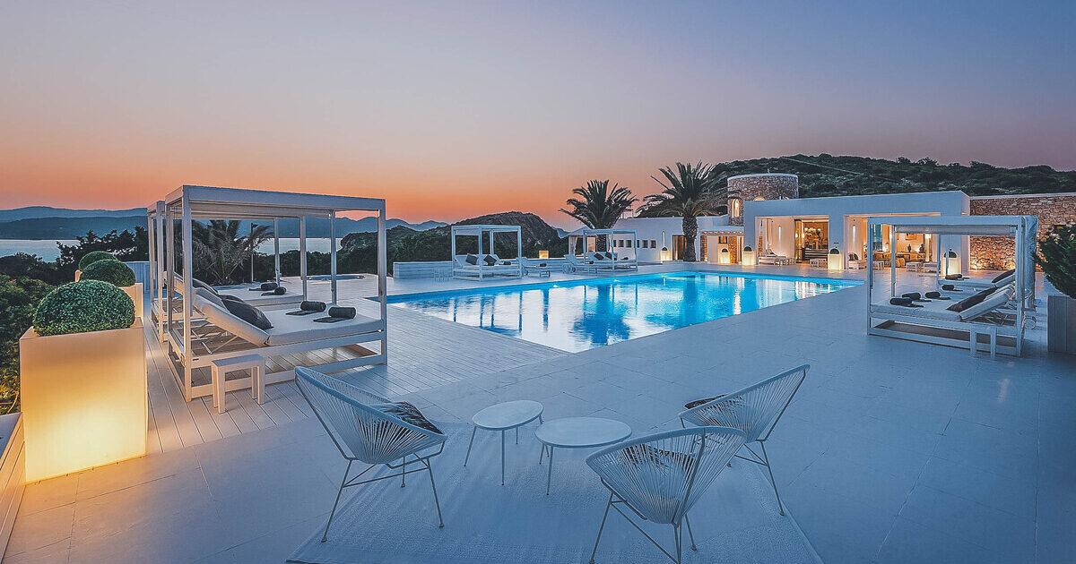 Pool on the private island off Ibiza 